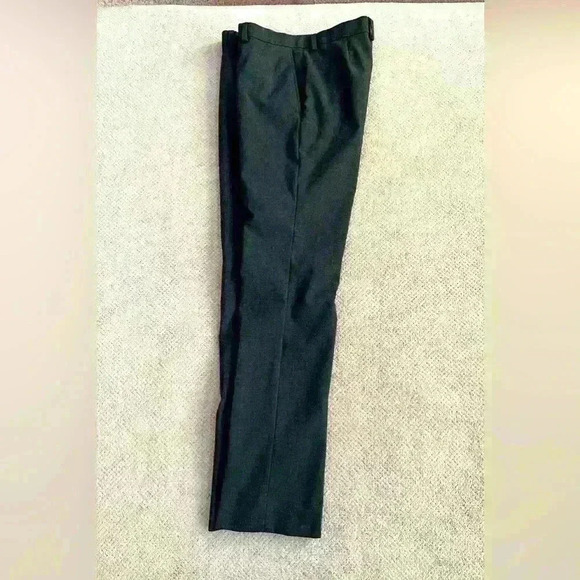 Michael Kors Boys 18R Waist Black Flat Front Mid Rise Straight Leg Dress Pants - Picture 1 of 8
